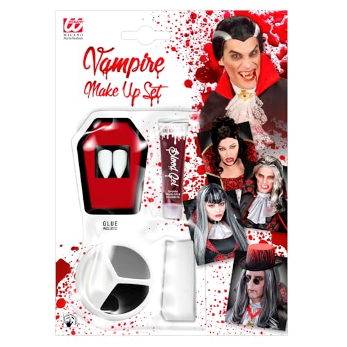 CARTOON Vampir-Make-up-Set mit 2 Ecken, Kunstblut und Kunstblut von CARTOON