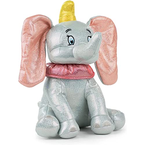 Disney Plüschtier Dumbo zum 100. Jubiläum, Chrom, holografisch, mit Sound, 30 cm von CARTOON