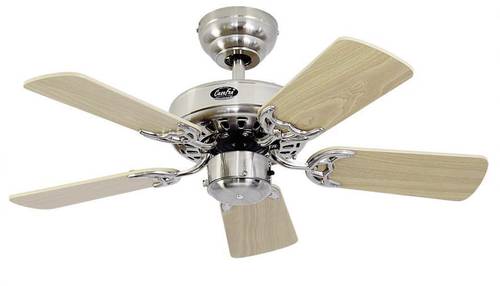 CasaFan Classic Royal 75 BN Deckenventilator 48W (Ø x H) 75cm x 225mm Chrom (gebürstet) von CASAFAN