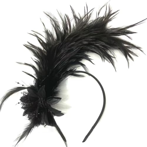 CASNO Haarreif Fascinator Stirnband Cosplay Haarreifen 1920er Jahre Kopfschmuck Vintage Haarschmuck für Frauen von CASNO