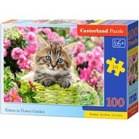 CASTORLAND B-111039 Puzzle 100 Teile Kitten in Flower Garden von CASTORLAND