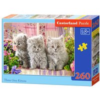 CASTORLAND B-27491-1 Kinderpuzzle 260 Teile Three Grey Kittens von CASTORLAND