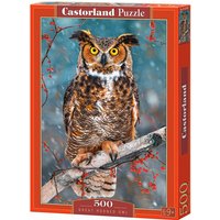 CASTORLAND B-52387 Great Horned Owl, Puzzle 500 Teile von CASTORLAND