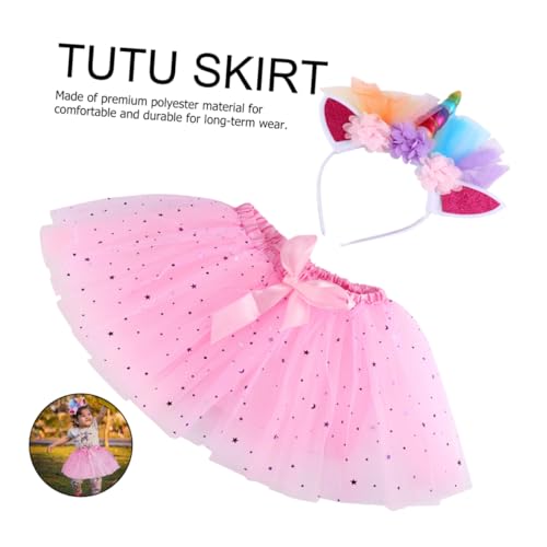 CATIEBYE Tutu-rock-set für Baby-geburtstagspartys für Mädchen Bunter Tüllrock Passendes Haar-set für Jungen und Mädchen Zum Verkleiden von CATIEBYE