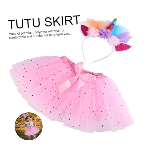 CATIEBYE 1 Satz Tutu-Rock für Mädchen Ballett-Tüll Tutu-Kleid für Mädchen -Outfits halloweenkostüme für kinder halloween kleider für kinder pinker Cosplay-Rock Partyrock Polyester Rosa von CATIEBYE