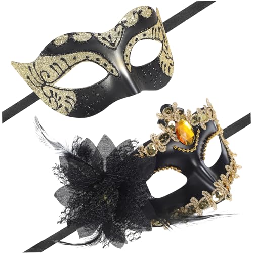 CATIEBYE Elegante Maskenbälle Für Paare. Dekorative Masken Im Vintage-stil Für Frauen Und Männer Für Partys Karneval Und Veranstaltungen. von CATIEBYE