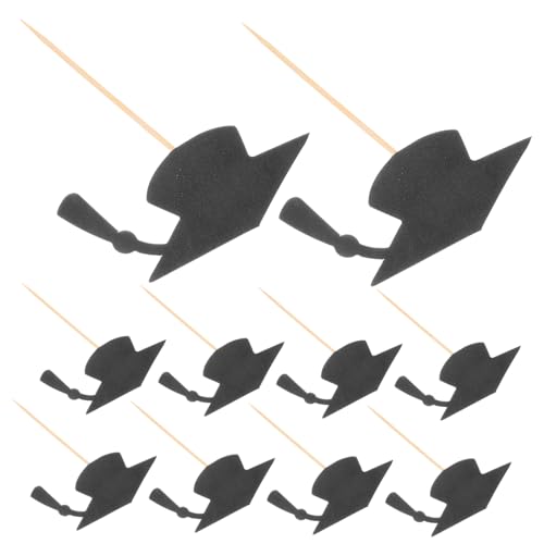 CATIEBYE 24 Stück Teiliges Graduation Cupcake Topper Schwarze Bachelor Hut Tortendeko Einfache Anwendung Festliche Abschlussfeier Dekoration für Kuchen und Party CATIEBYE 24 Stück Teiliges Graduation Cupcake Topper Schwarze Bachelor Hut Tortendeko Einfache Anwendung Festliche Abschlussfeier Dekoration für Kuchen und Party von CATIEBYE