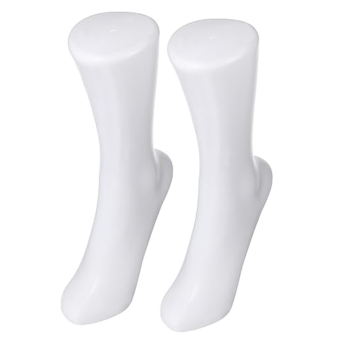 CATIEBYE 2St Damen Socken Bein Modell Requisiten weiblich Schaufensterpuppenfuß-Display für Socken Frau Füße sockenorganiser shoe display Fußkettchen anzeigen Schuhe Schaufensterpuppe Weiß von CATIEBYE