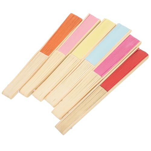 CATIEBYE 6 Stück DIY Faltbare Papier Handfächer Bunt zum Bemalen Kinderzimmer Dekoration Leicht Tragbar für Cosplay Party CATIEBYE 6 Stück DIY Faltbare Papier Handfächer Bunt zum Bemalen Kinderzimmer Dekoration Leicht Tragbar für Cosplay Party von CATIEBYE