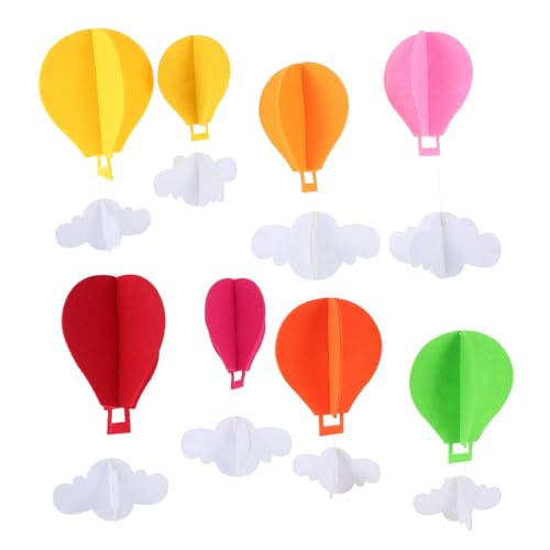 CATIEBYE Bunte Filz Heißluftballon Dekoration Kinderzimmer Hängend mit Wolken Kreative Party Ornamente für Klassenzimmer Flur Teiliges Filz für Kinderfeiern und Raumgestaltung CATIEBYE Bunte Filz Heißluftballon Dekoration Kinderzimmer Hängend mit Wolken Kreative Party Ornamente für Klassenzimmer Flur Teiliges Filz für Kinderfeiern und Raumgestaltung von CATIEBYE