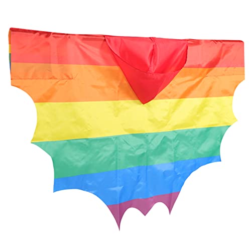 CATIEBYE Cape-dekor LGBTQ Gartenflagge Bisexueller Umhang Homosexueller Regenbogenumhang Umhang Mit Regenbogenflagge Kap-flaggen-dekor Stolz-Flagge Stolz Umhang LGBTQ-kostüme Polyester von CATIEBYE