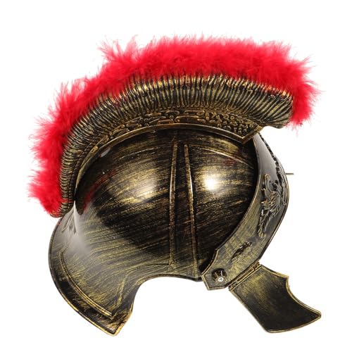 CATIEBYE Römischer Helm Gold Mit Abnehmbarem Kamm Mittelalterliches Cosplay Kostüm Requisite Für Erwachsene Und Jugendliche Krieger Spartanischer Helm von CATIEBYE