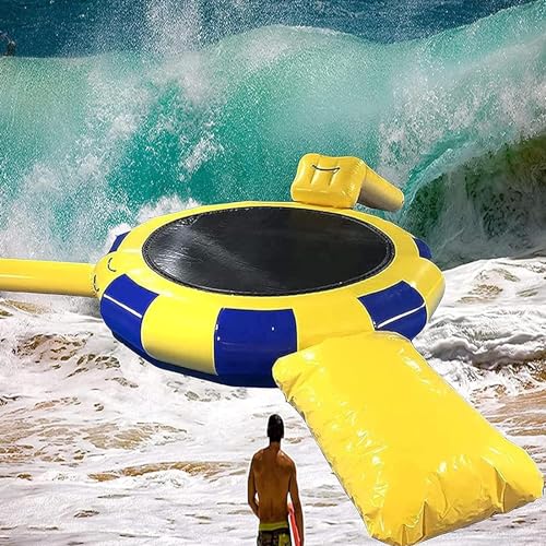 Aufblasbares Wassertrampolin, Wassertrampolin mit Rutsche, Seetrampolin, aufblasbares Wasser-Hüpftrampolin, Trampolin-Wasservergnügungspark (5M) von CAULO