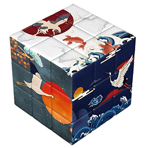 CAULYS Famous Painting Theme Series Magic Cube, Celebrity Masterpiece Photo Transform Cube, Creative Gift, Toys (Traditionelle chinesische Landschaft) … (Phoenix-Cartoon) von CAULYS