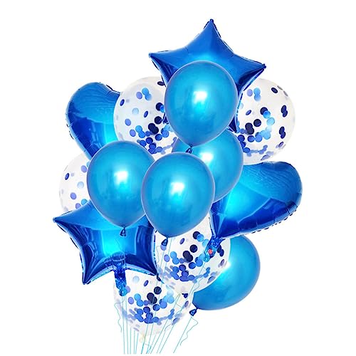 14st Ballon Aus Aluminiumfolie Dekorative Luftballons Partyzubehör Luftballons Requisiten Blue CAXUSD von CAXUSD