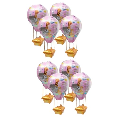 8 Stk Heißluftballon luftballons wand polsterung ballongas hochzeitsdekoration Geburtstagsballon Drachen für Kinder Festivalballons Geburtstagsparty liefert Aluminiumfolie Rosa CAXUSD von CAXUSD