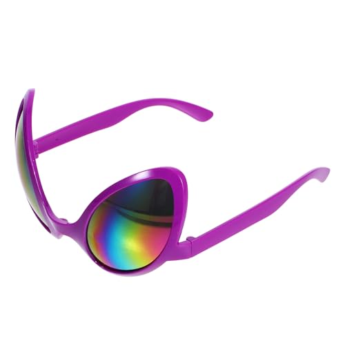 CAXUSD 1 Paar Außerirdische Brille Lustiges Alien-kostüm Außerirdische Cosplay-sonnenbrille Lustige Brille Für Erwachsene Außerirdisches Accessoire Brillenzubehör Sport Violett von CAXUSD