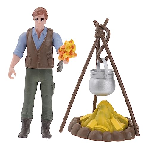 CAXUSD 1 Set Lagerfeuer Camping Modell Szene Modell Picknick Szene Spielspielzeug Miniatur Fackel Lagerfeuer Modell Mini Picknick Modell Miniatur Lagerfeuer Szene Lagerfeuer Szene von CAXUSD