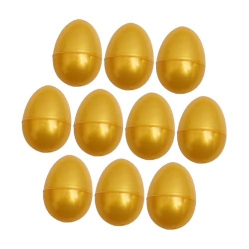 CAXUSD 10St Öffne das Golden Egg Gacha Lebensmittel Eier gebürstetes Billard Wandbillard Dekorationseier Korb Eier Gewinnspiel Eier Ostereiendekoration Eier Plastik von CAXUSD