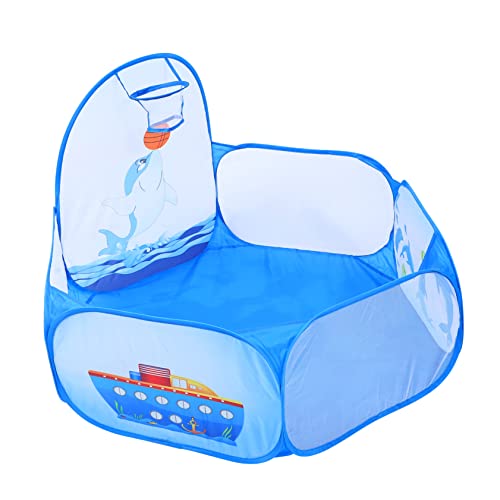 CAXUSD 1stk Kinder Werfen Basketball Spielset Für Kinder Babybecken -schwimmbecken -spielzelt-Pool Kinderspielzeug Faltbarer Pool Basketballzelt Für Kinder Tipi Für Kinder Blue von CAXUSD