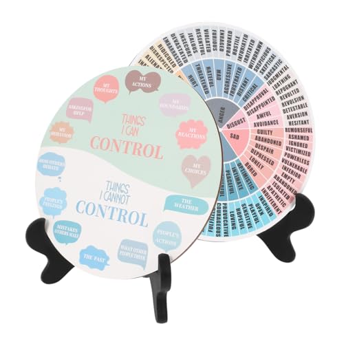 CAXUSD 2 Teiliges Raddiagramm Beruhigendes Eckzubehör Emotionsdiagramm Bürodekoration Gefühlsrad Ornamenträder Für Möbel Emotionsraddiagramm Schreibtischdekorationen PVC von CAXUSD