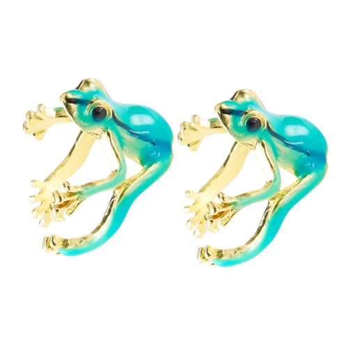 CAXUSD 2St Froschring Ringe mit Tiermotiven Schmuckset Alltags Schmuck Frosch Accessoires Tiermotiv-Ring Tierischer einfacher Ring Ringe für Frauen Ringverstellung Legierung Sky-blue von CAXUSD