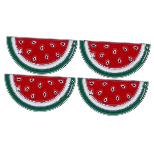 CAXUSD 4 Stück Legierungs-wassermelonen-brosche Brosche Mit Wassermelone Emaille-wassermelonenbrosche Cartoon-abzeichen Palästina-anstecknadel Schalclips Für Damen Brosche Clips Rot von CAXUSD