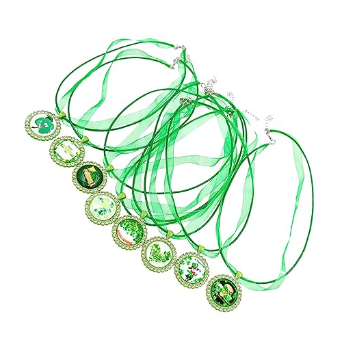 CAXUSD 9St Halskette für Armbänder Reize vergoldete Halskette Schmuck anhänger medaillon st. patricks day st. Patrick's Day-Halsketten Zinklegierung Green von CAXUSD