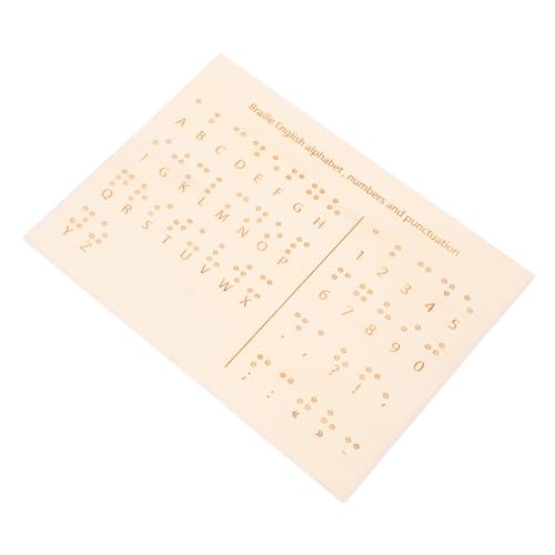 CAXUSD Blindenschrift Bildungsausrüstung Blindenwesen Grundausstattung Blindenunterrichtstafeln Braille Buchstabentafeln Braille Bücher Braille Buchstabentafel Zahlentafel von CAXUSD