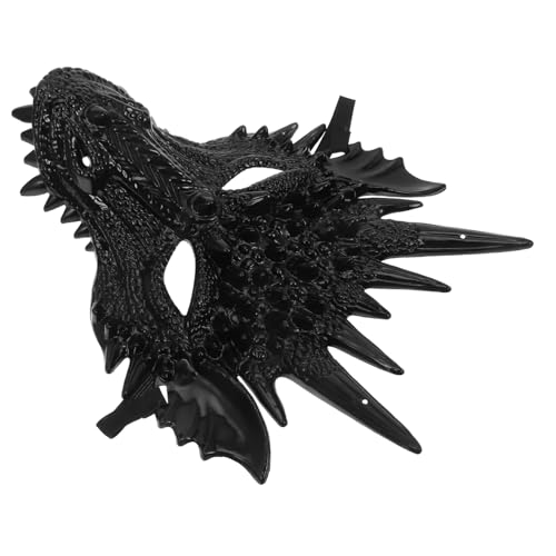 CAXUSD Drachenmaske Kreatur-Maske Drachen-Cosplay-Maske karnevalsparty masken Drachen Kostüm Maske Maskenball Maskenparty Maskenspiel Masken-Cosplay Party-Tanzmaske Plastik Black von CAXUSD