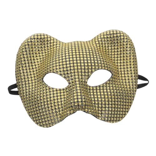 CAXUSD Leopardenmaske Modelliermaske Mit Leopardenkopf Leoparden-cosplay-maske Halbpanther-maske Maskerade-maske Für Frauen Einzigartige Maskerade-partymaske Tiermaske Golden Plastik von CAXUSD