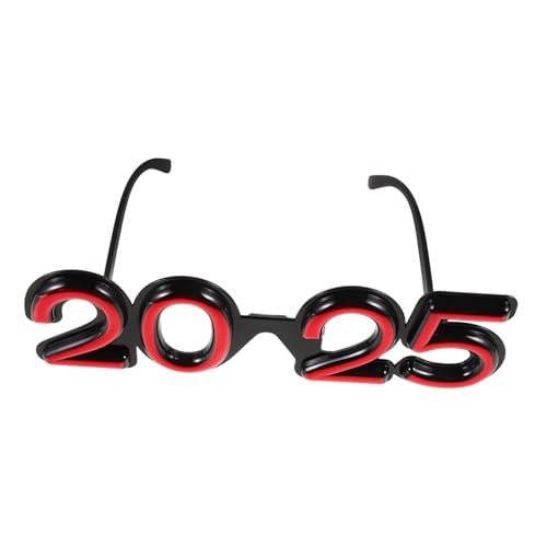 CAXUSD Silvester-partybrille Partybrille Der Klasse 2025 Abschlussbrille 2025 Silvesterbrille 2025 Partyzubehör Für Silvester 2025 Neuartige Sonnenbrille 2025 Nummernbrille Rot Stk von CAXUSD