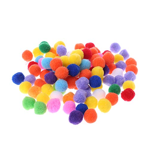 CAZSTYK 100 Stück Weiche Runde Flauschige Bastel Pompoms Kugeln Gemischte Farben 20 Mm Zum Basteln von CAZSTYK