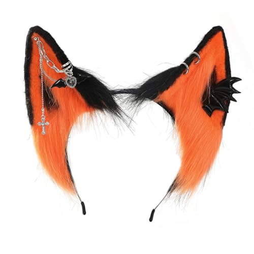 CAZSTYK Cartoon Stirnband Wolf Füchse Ohren Form Haarreifen Plüsch Karneval Party Kopfschmuck Cosplay Party Kostüm Requisiten Unisex von CAZSTYK