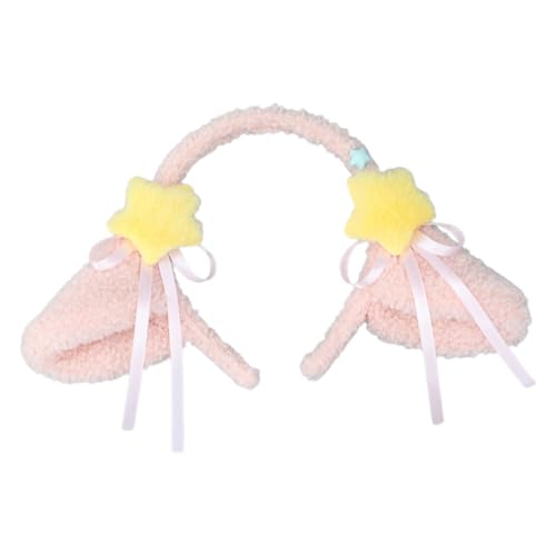 CAZSTYK Lolitas Style Hairhoop Plüsch Schaf-Ohren Stirnband Cosplay Kostüm Halloween Party Kopfschmuck Frauen AnimeExpo Niedliche Kopfbedeckung von CAZSTYK