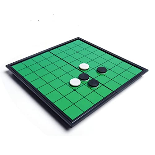 CAZSTYK Magnetisches Reise Klassik Brettspiel Wendbare Teile Zusammenklappbares Reversi Othello Brett Geschicklichkeit Und Strategie Für Kinder Und Erwachsene von CAZSTYK