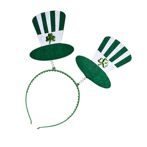 CAZSTYK StPatricks Day Haarreif mit Festival-Feier, Haarschmuck, irisches Kleeblatt-Hut, Designs für Erwachsene und Kinder von CAZSTYK