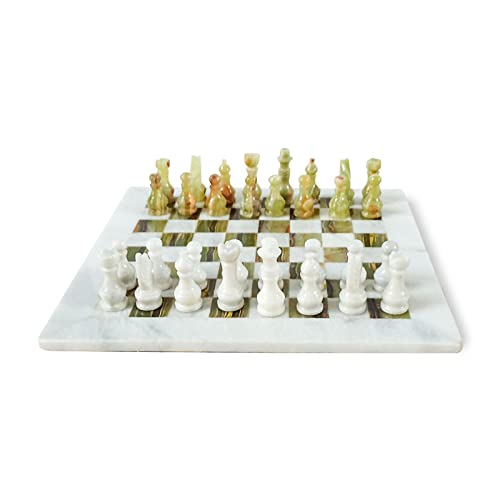 CBAM Schachbrett mit Trittsteinen aus Marmor Weiß und Grün, Italienisch Marble Table Chessboard mit Pawns40 x 40 cm CBAM Schachbrett mit Trittsteinen aus Marmor Weiß und Grün, Italienisch Marble Table Chessboard mit Pawns40 x 40 cm von CBAM