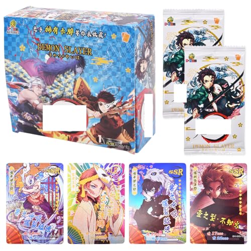 CBOSNF 160pcs De-mon-Slayer Karten De-mon-Slayer TCG CCG Boster Card Games Karte Anime Karten Anime Cards Packs Anime Cards Collection Trading Card Pack für Anime-Fans, (HN3071) von CBOSNF