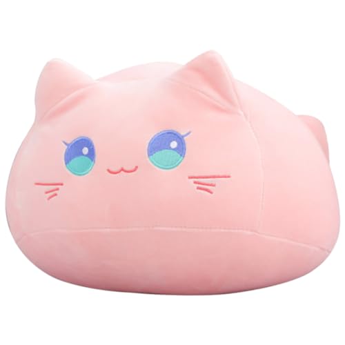 CBOSNF 35CM Rosa Katzenpuppe,Rosa Katze Plüsch Niedliches Plüsch Sofakissen,Katze Plüschtier Kuscheltiere Spielzeug,Katzenpuppe Kuscheltier für Kinder Erwachsene,Geburtstag Valentin Geschenk von CBOSNF