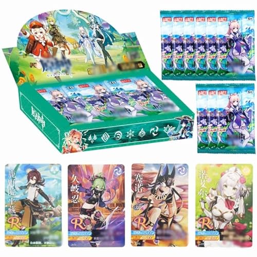 CBOSNF Genshin Impact TCG CCG Boster Card 216pcs Genshin Karten Anime Trading Card Pack Games Karte Genshin Kartenspiel Postkarten Cartoon Anime Cards Geschenke für Kinder Fans, HN6094 von CBOSNF