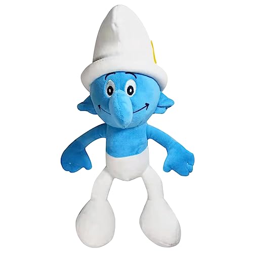 CBOSNF Papa Smurf Puppen 35CM Schlümpfe Plüschpuppe,The Smurfs Plüschpuppe,Schlümpfe Plüschpuppe Smurfs Plüschtier Karikatur Kuscheltier Plüsch Dekoration Geburtstagsgeschenke Party Supplies von CBOSNF