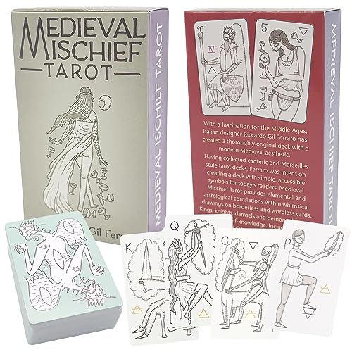 CBOSNF Tarot Karten 78 Pcs Witchy Anfänger-Tarot,Tarot Für Anfänger Tarot Deck Set Tarot Für Anfänger Tarot-Deck Runic Tarot Für Anfänger Und Professionelle Spieler Wahrsagung Zukunft Spiel Karte von CBOSNF