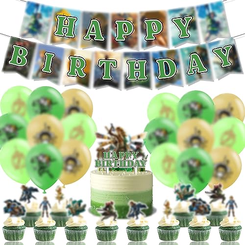 Luftballons CBOSNF 46 PCS Partyballon,Luftballons Geburtstagsfeiern,Themen Party Dekorationen Cake Topper Luftballons Für Kindergeburtstag Party von CBOSNF