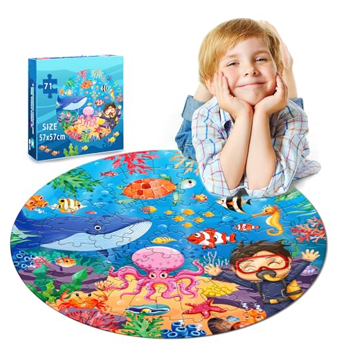 Unterwasser Welt Kreispuzzle, Papier Kinder Spielzeug Puzzle Spielzeug Stress Relief Puzzle von CC HOME