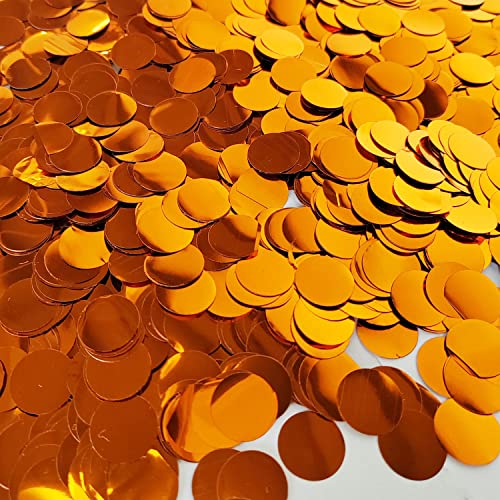 Orangefarbenes Konfetti (1,5 cm), 1,5 cm, glänzend für Party-Dekoration oder gefüllte Luftballons von CC wonderland zone