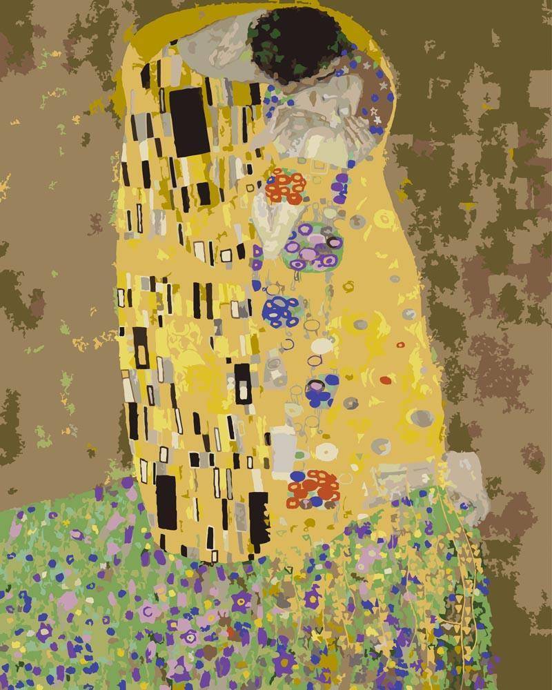 Malen nach Zahlen - The Kiss - Gustav Klimt, ohne Rahmen von CC0