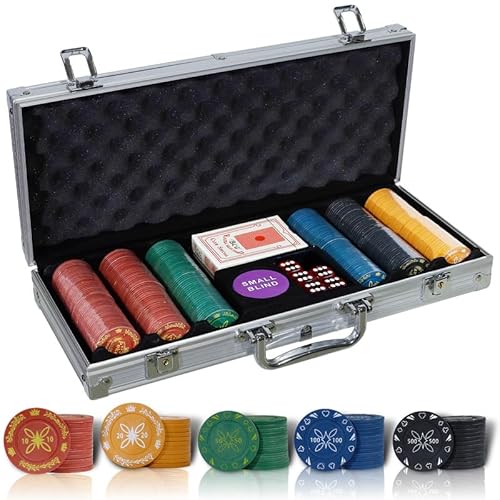 CCLIFE Pokerset Profi 300 500 PCS Pokerspiel inkl. Pokerkoffer Pokerdecks Dealer Button Poker Set Pokerchips Tischauflage Spielmatte CCLIFE Pokerset Profi 300 500 PCS Pokerspiel inkl. Pokerkoffer Pokerdecks Dealer Button Poker Set Pokerchips Tischauflage Spielmatte von CCLIFE