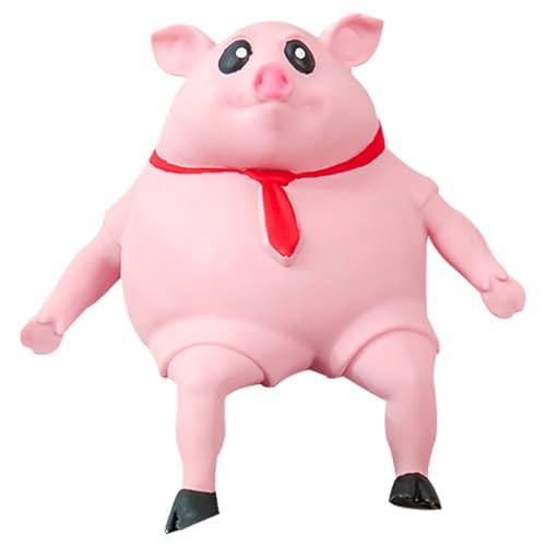 Schweine Squeeze Spielzeug, Stress Schwein, Anti Aggressions Schwein, Stressspielzeug Schwein, Rosa Piggy Squeeze Toy, Anti Stress Spielzeug für Erwachsene und Kinder (500g) von CCLWY