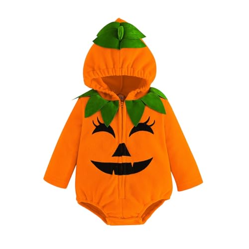 CCOOfhhc 2-Teiliges Set Halloween Kostüm Baby Unisex, Süßes Kürbis Kostüm Für Babys, Lange Ärmel Baumwolle Baby Halloween Babykostüm, Halloweenkostüm Von 0-18 Monaten - Faschingskostüm Säugling CCOOfhhc 2-Teiliges Set Halloween Kostüm Baby Unisex, Süßes Kürbis Kostüm Für Babys, Lange Ärmel Baumwolle Baby Halloween Babykostüm, Halloweenkostüm Von 0-18 Monaten - Faschingskostüm Säugling von CCOOfhhc